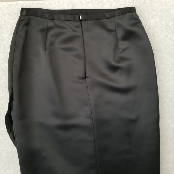 Kay Unger 8 Satin Tulip Ruffle Maxi Whimsigoth Vamp Skirt Formal Party HOCO VTG - Picture 10 of 15